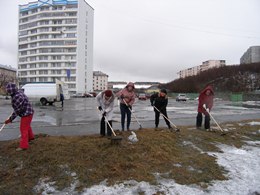 На субботнике