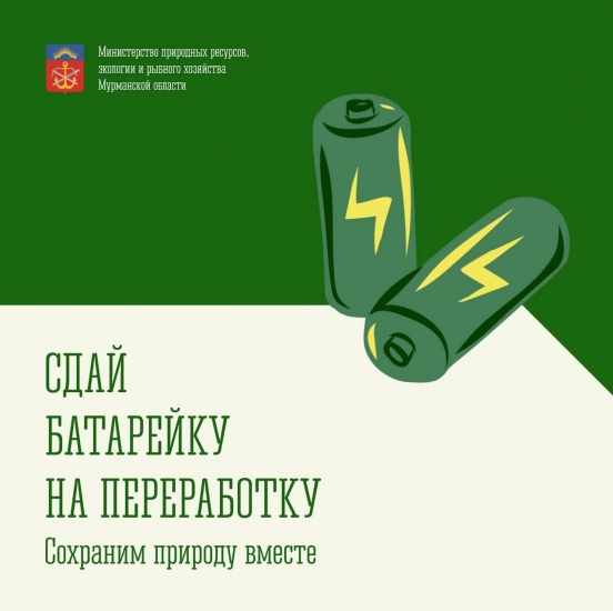 В Мурманской области открыт сбор батареек на переработку