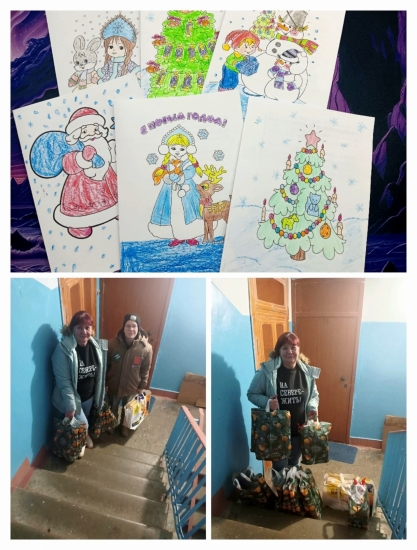 Волонтеры нп Щукозеро поздравили "детей войны", многодетные семьи и семьи мобилизованных