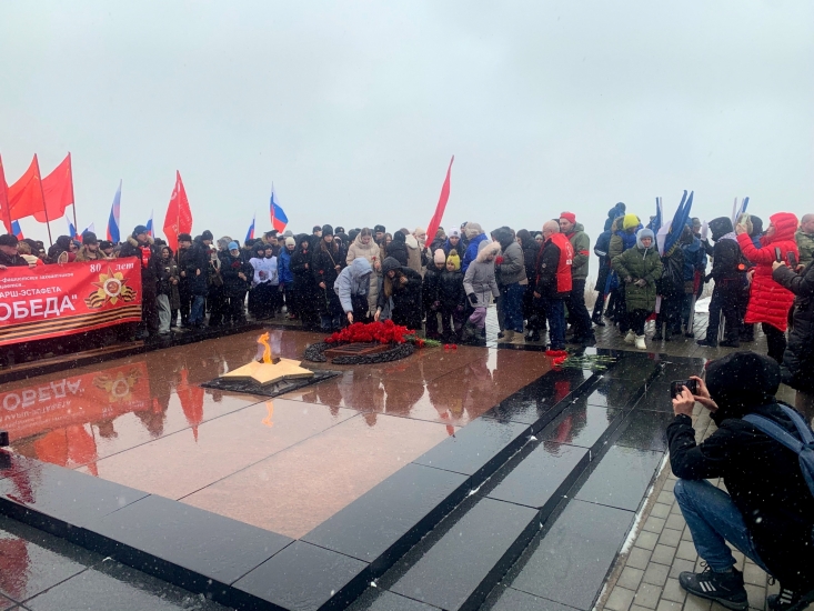 Североморцы приняли участие международной марш-эстафете "Наша Великая Победа"