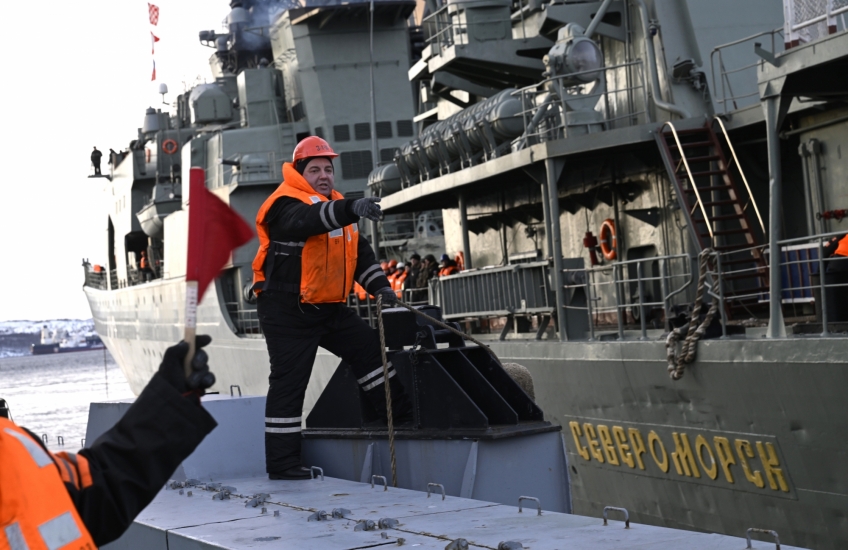 Большой противолодочный корабль «Североморск» дома!