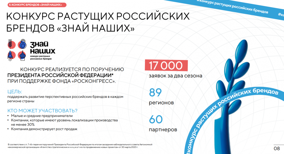 Стартовал третий сезон конкурса отечественных брендов «Знай наших»